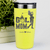 Yellow Golf Mom Tumbler With On Fire Golf Mom Design