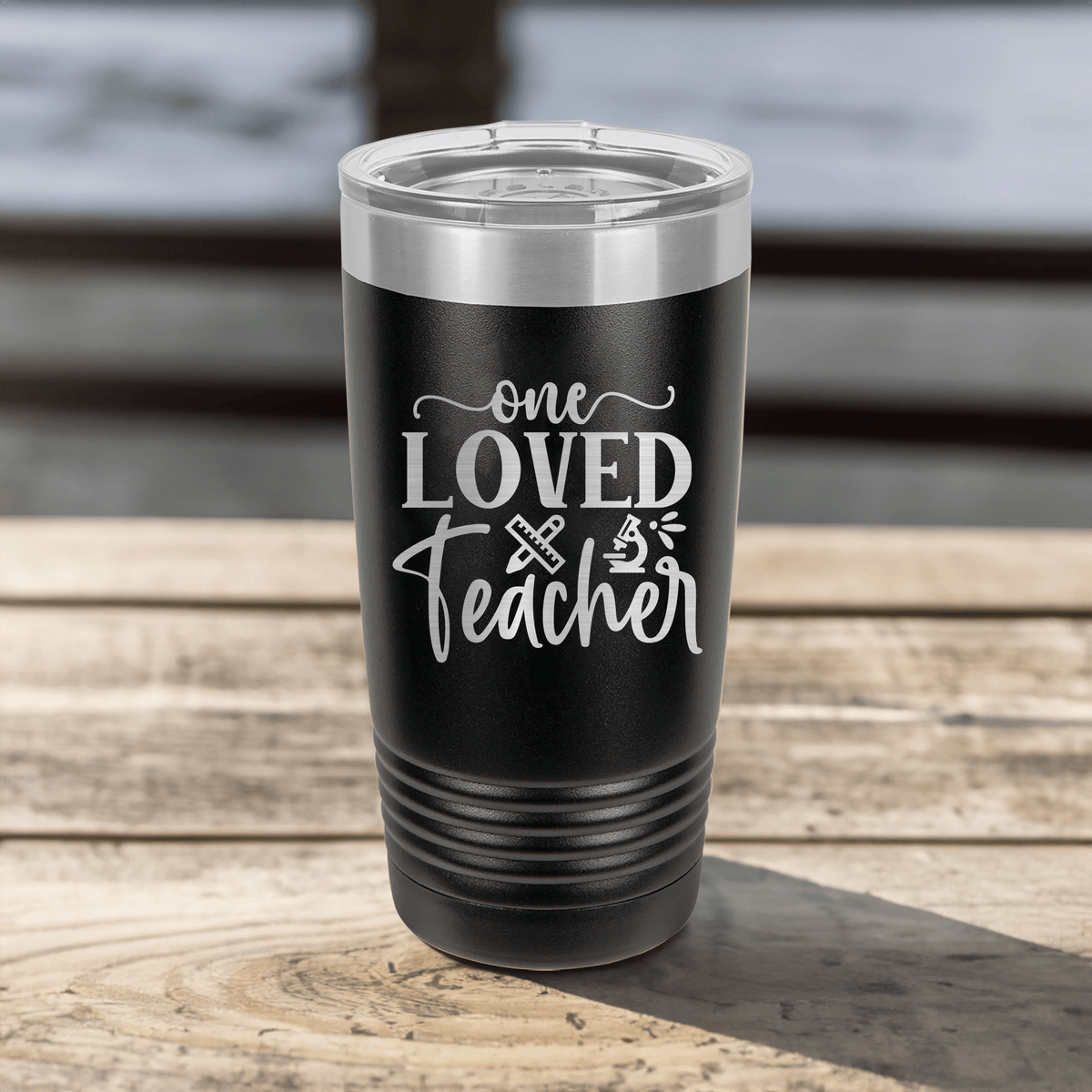 Funny One Loved Teacher Ringed Tumbler