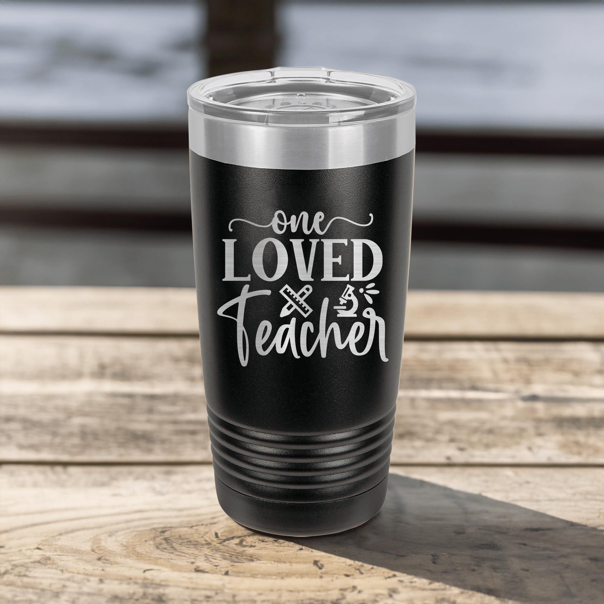 Funny One Loved Teacher Ringed Tumbler