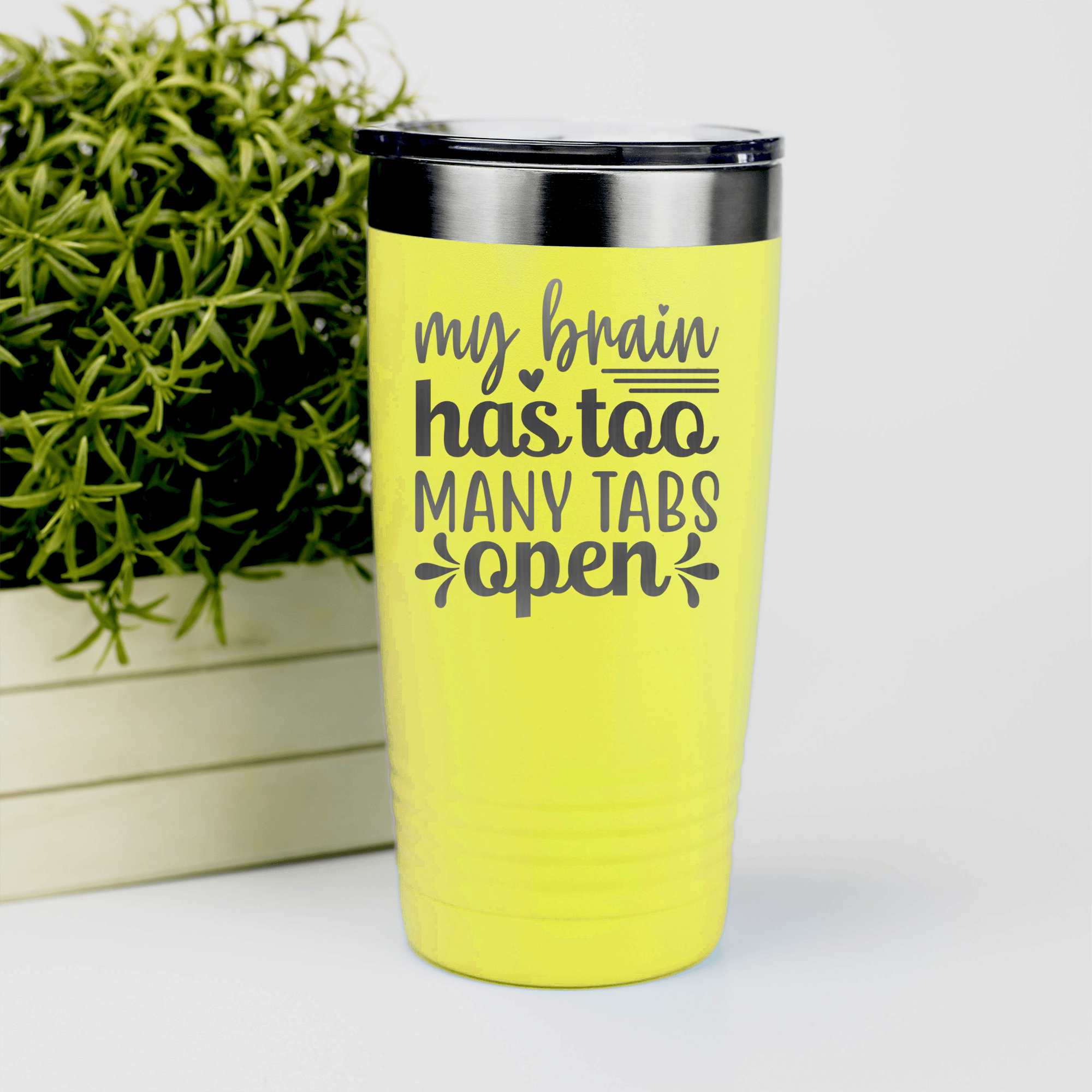 Yellow pickelball tumbler Open Tabs