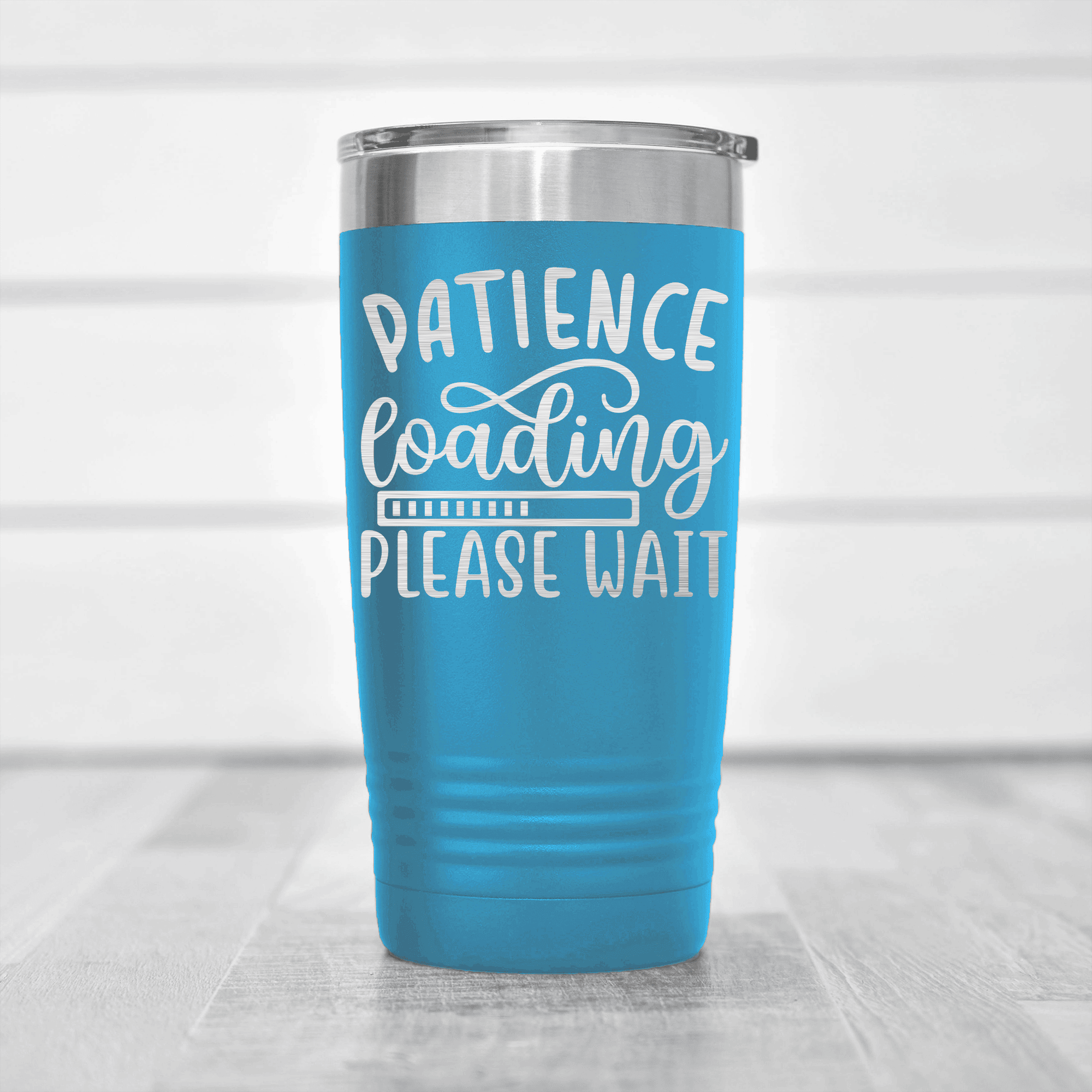 Light Blue pickelball tumbler Patience Is Loading