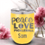 Yellow Pickleball Wine Tumbler With Peace Love Pickleball Design