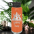 Orange Pickleball Water Bottle With Pickle Queen Design