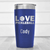 Blue Pickleball Tumbler With Pickleball Love Design