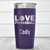 Purple Pickleball Tumbler With Pickleball Love Design