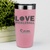 Salmon Pickleball Tumbler With Pickleball Love Design