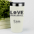 White Pickleball Tumbler With Pickleball Love Design