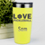 Yellow Pickleball Tumbler With Pickleball Love Design