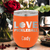 Orange Pickleball Wine Tumbler With Pickleball Love Design