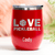 Red Pickleball Wine Tumbler With Pickleball Love Design