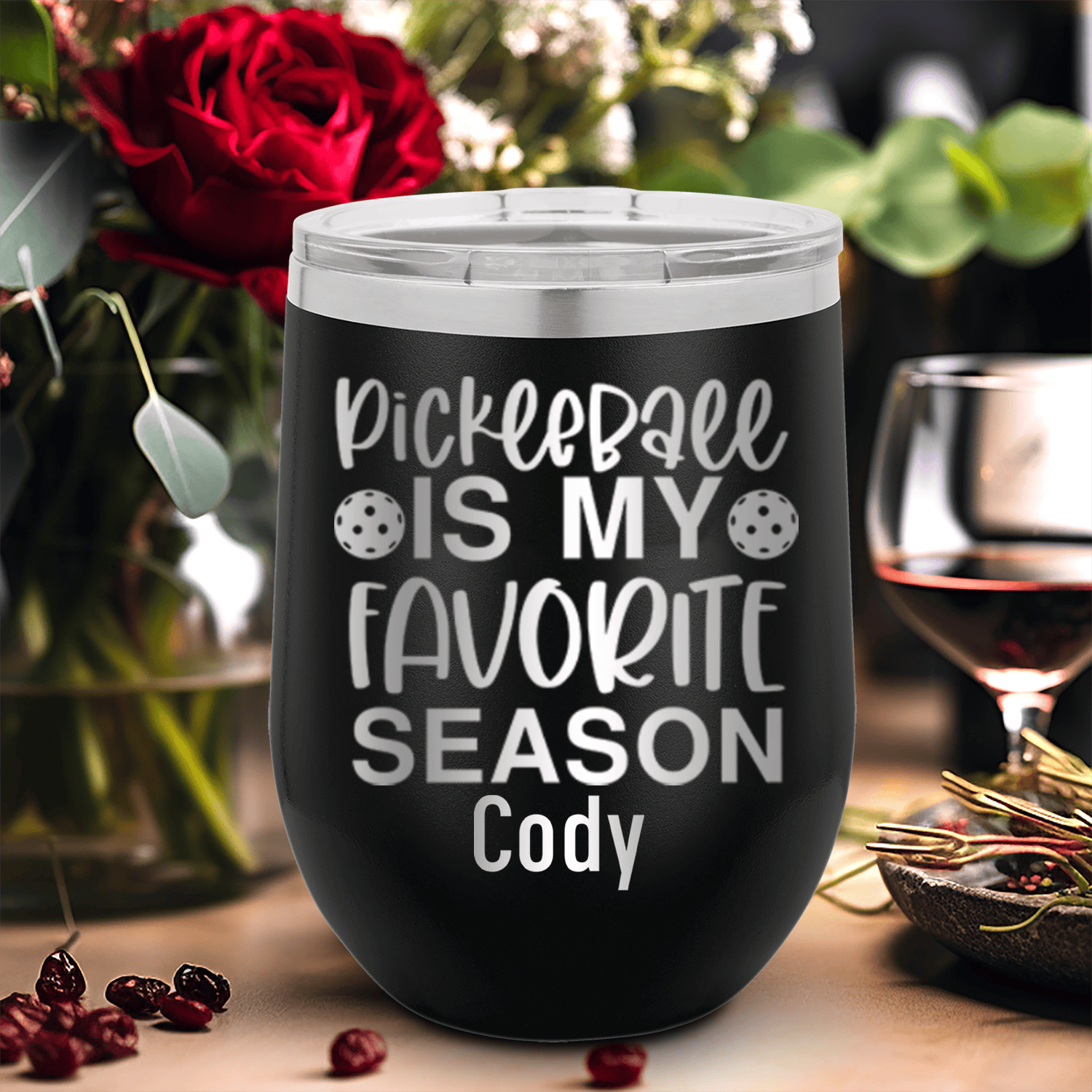 Pickleball Season Wine Tumbler