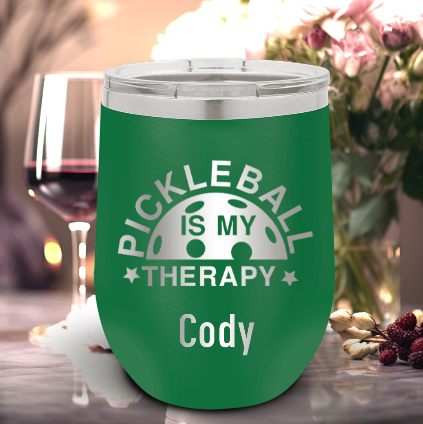 Pickleball Therapy Wine Tumbler