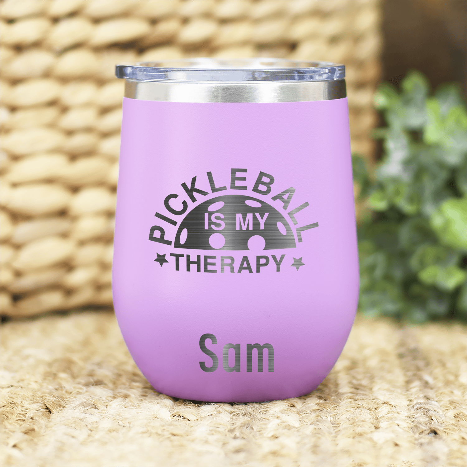 Pickleball Therapy Wine Tumbler