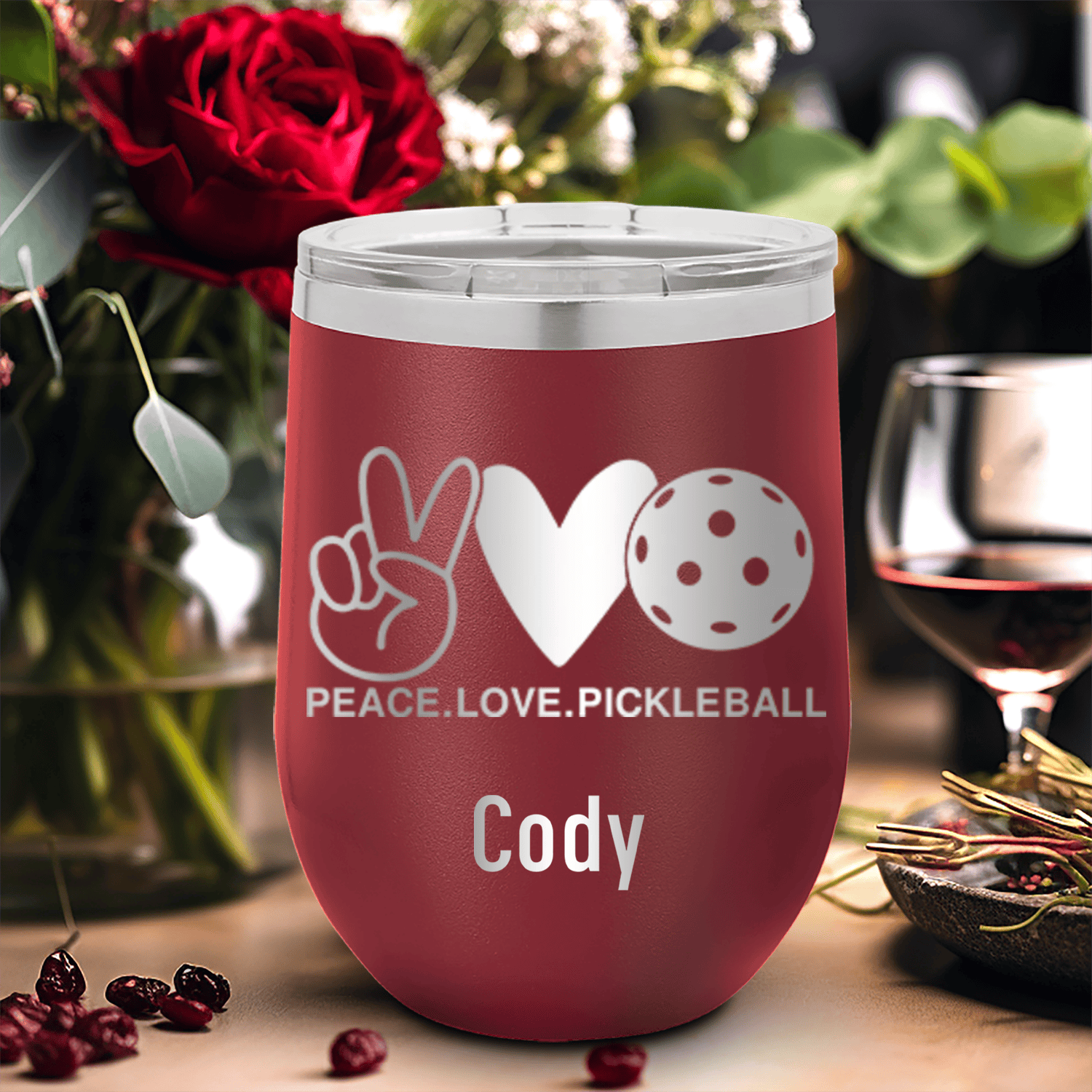 Pickles Peach And Love Wine Tumbler