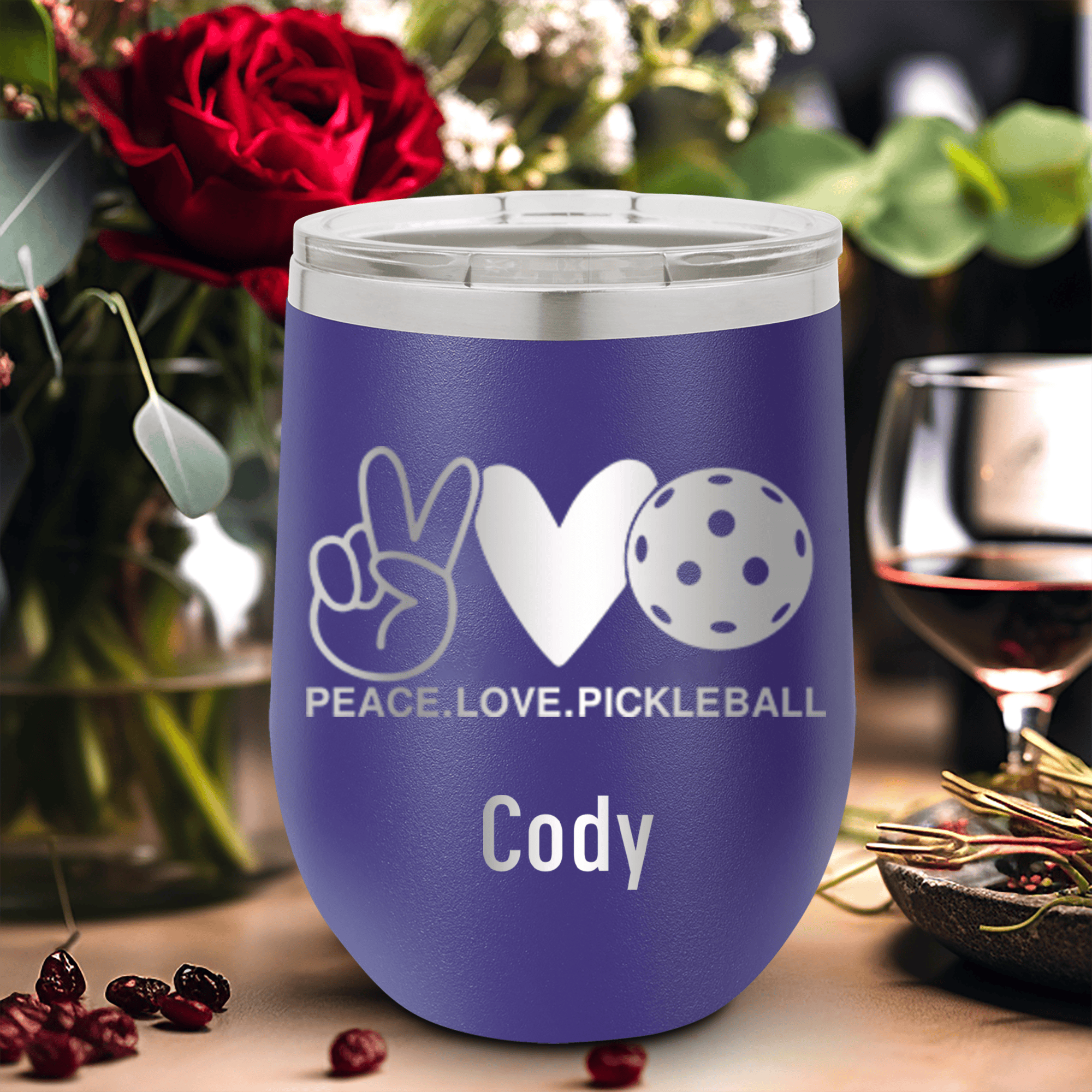 Pickles Peach And Love Wine Tumbler