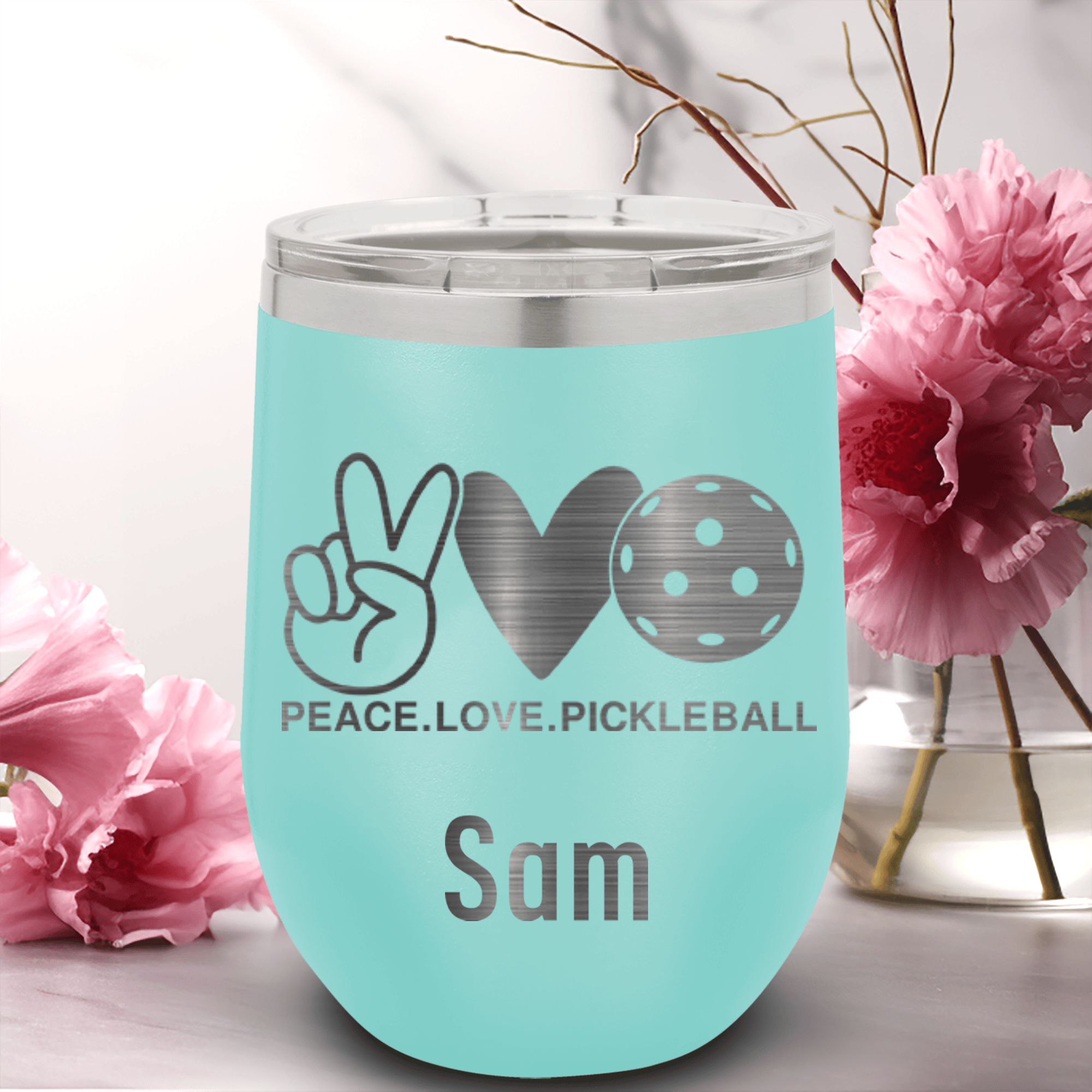 Pickles Peach And Love Wine Tumbler