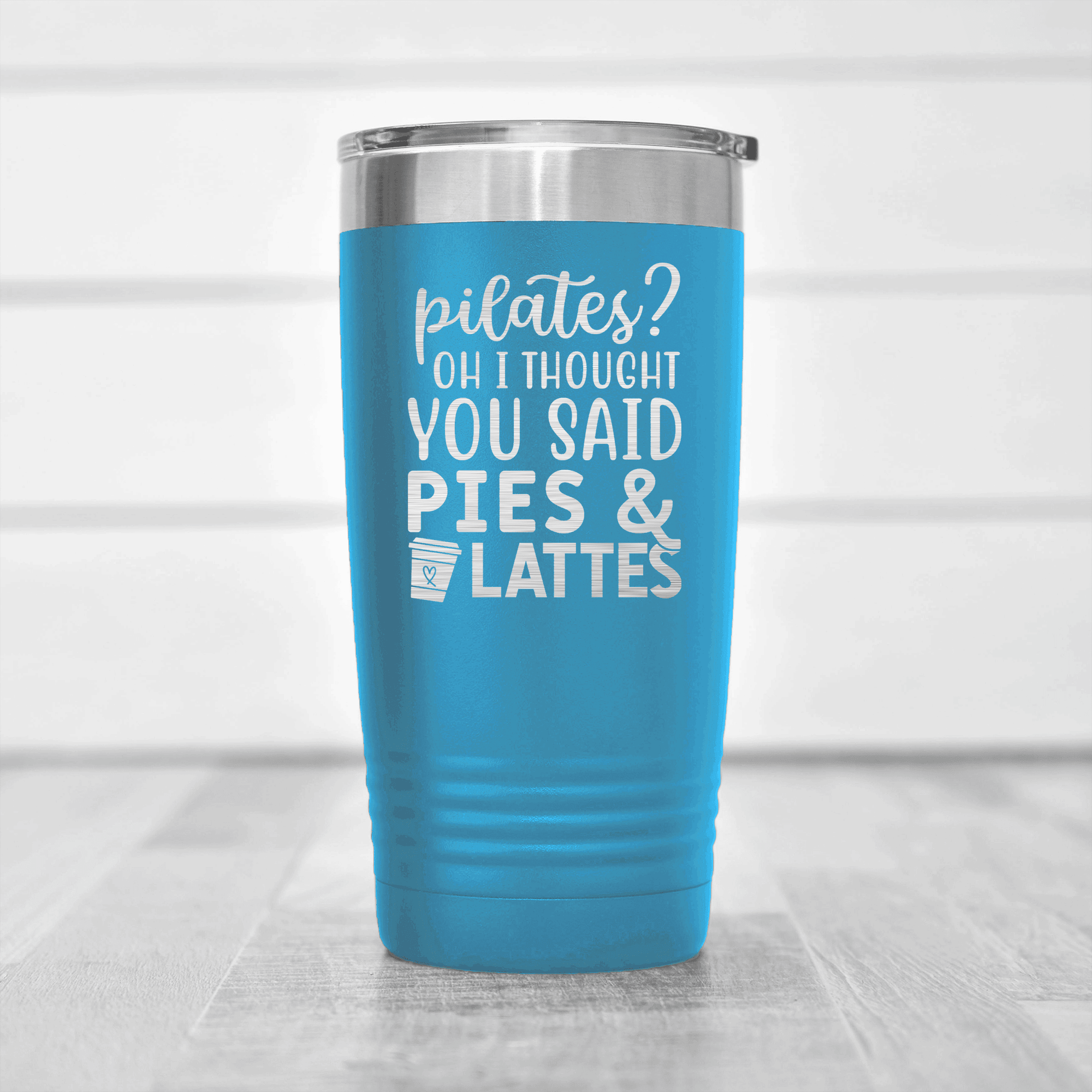 Light Blue pickelball tumbler Pies And Lattes