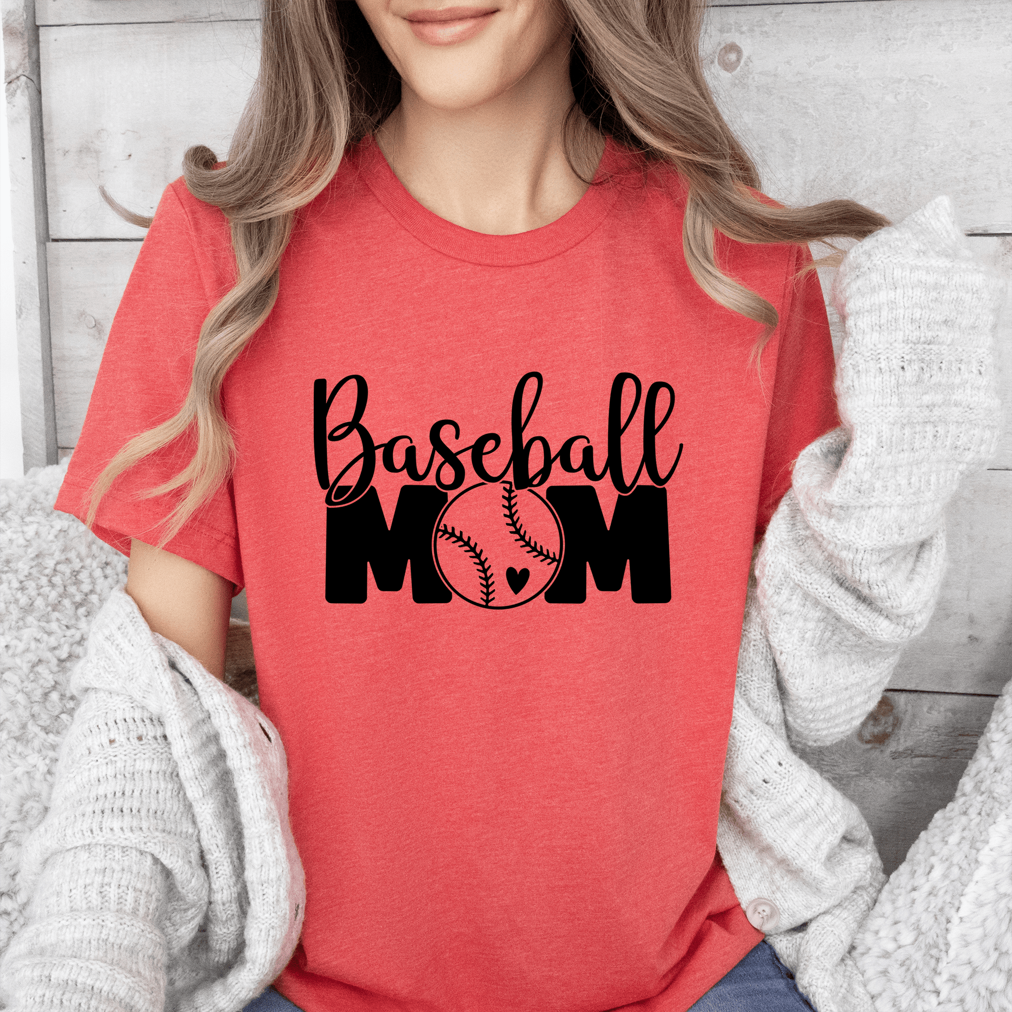 Proud Baseball Mom Womens T Shirt