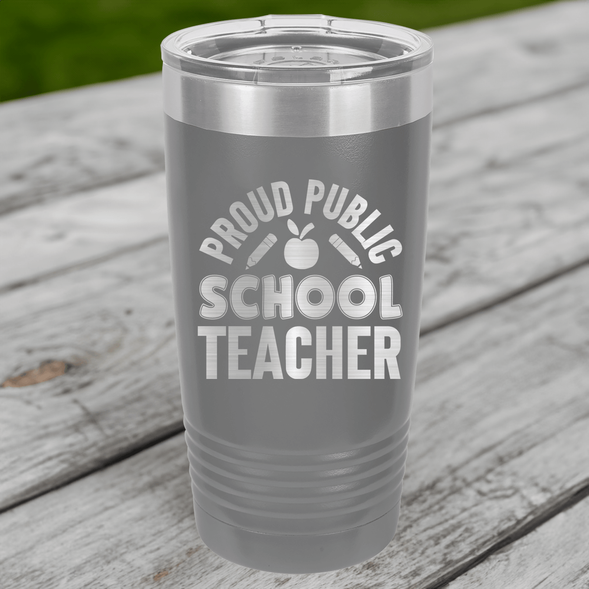 Funny Proud Public School Teacher Ringed Tumbler