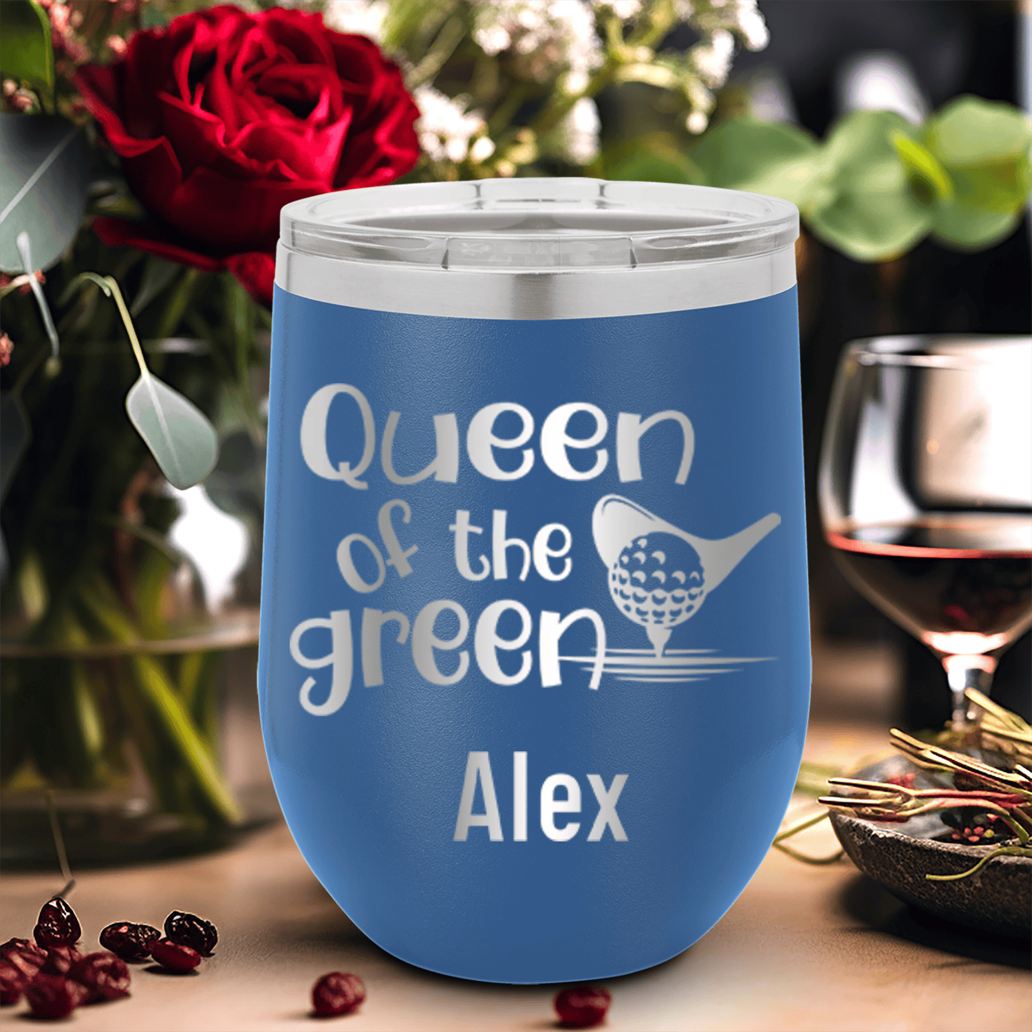 Queen Of The Green Wine Tumbler