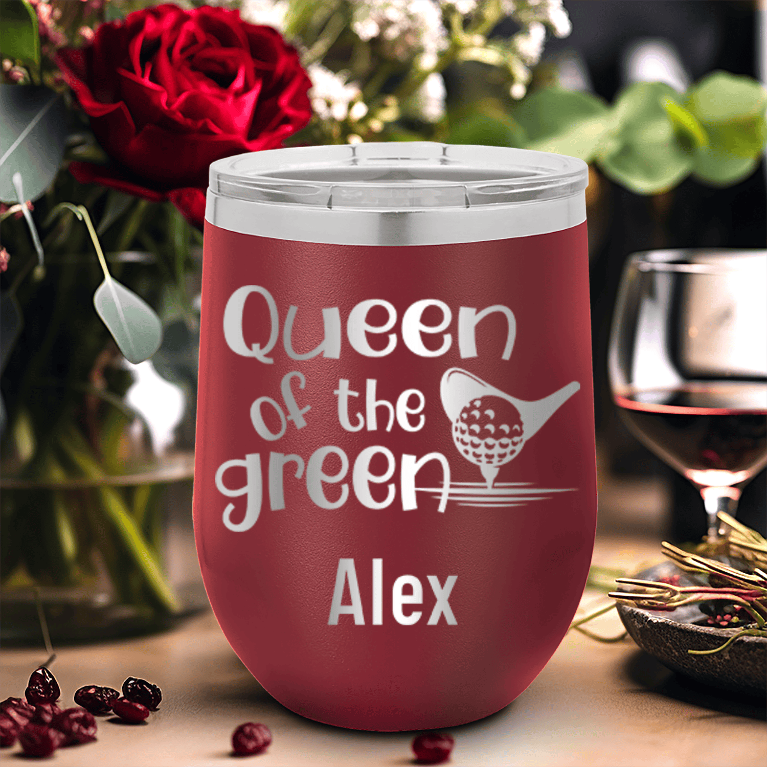 Queen Of The Green Wine Tumbler