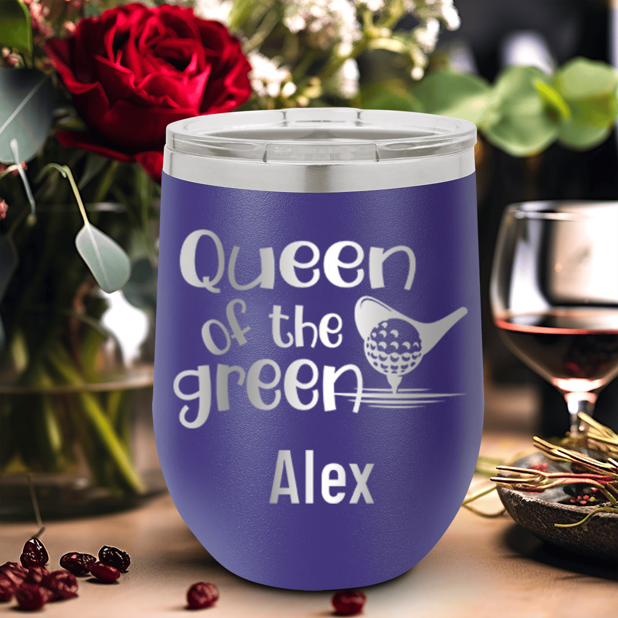 Queen Of The Green Wine Tumbler