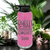 Pink Pickleball Water Bottle With Queen Of The Pickleball Court Design