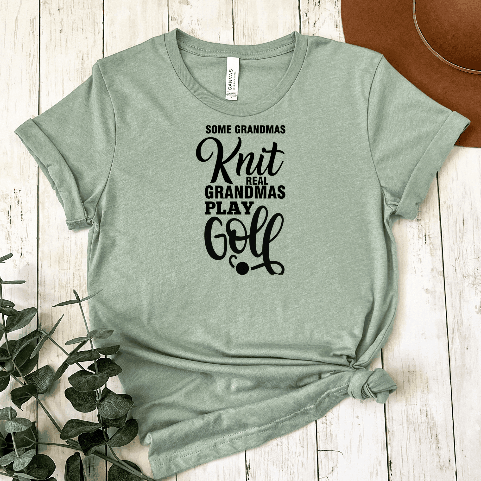Womens Light Green T Shirt with Real-Ladies-Golf design
