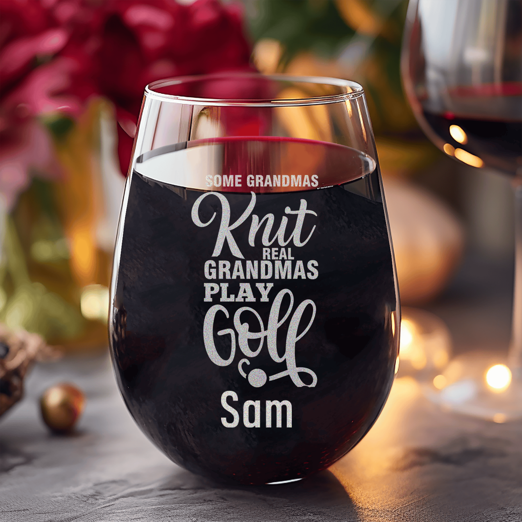 Real Ladies Golf Stemless Wine Glass