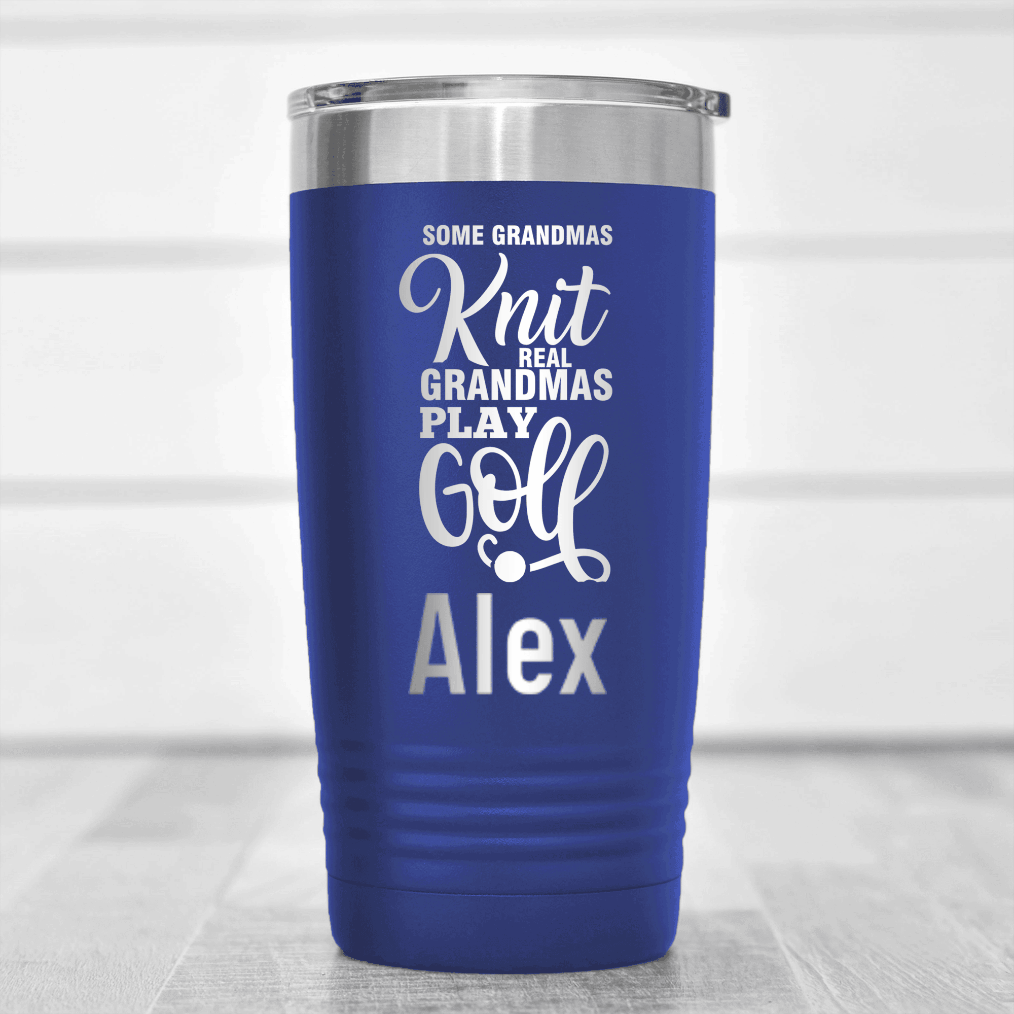 Blue Golf Gifts For Her Tumbler With Real Ladies Golf Design