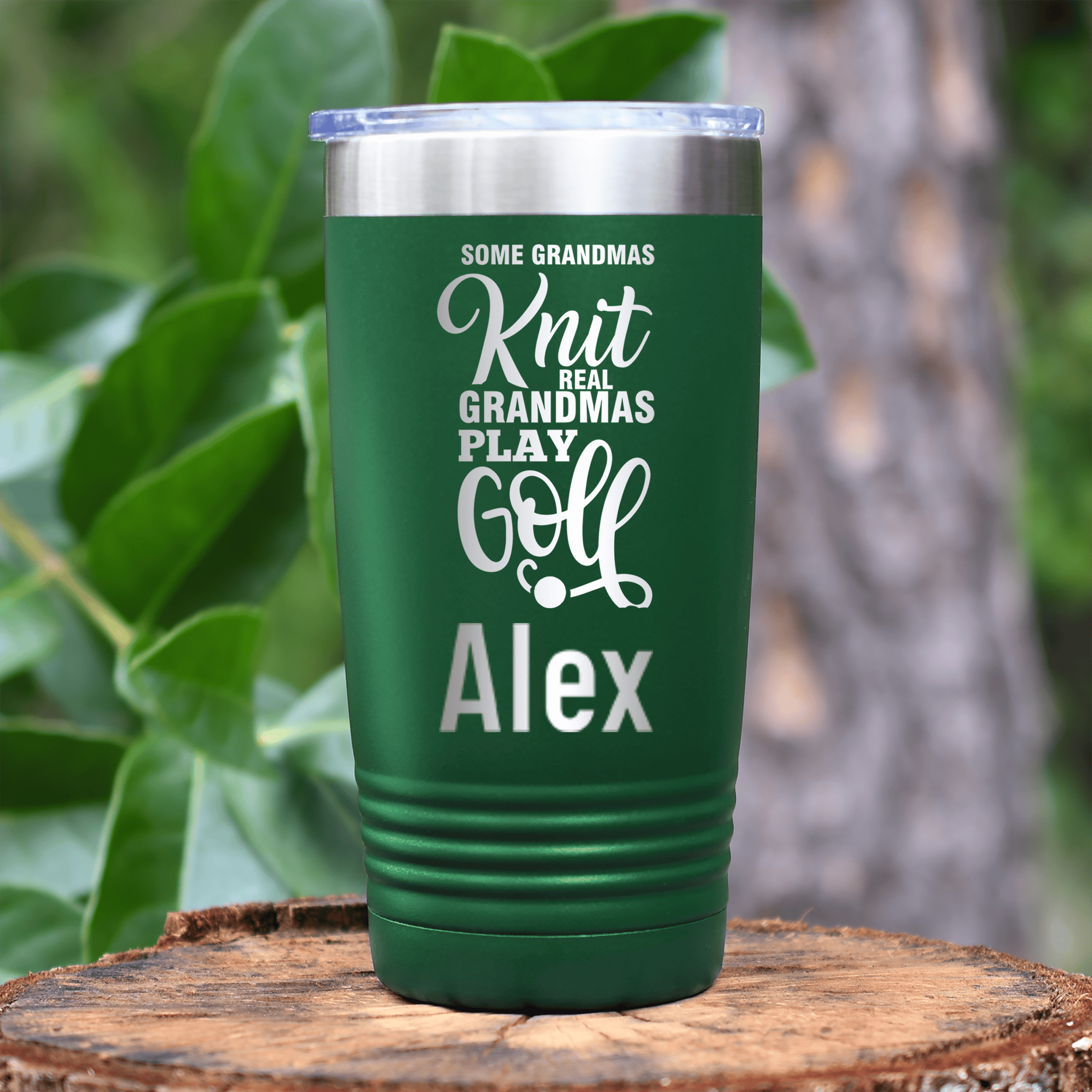 Green Golf Gifts For Her Tumbler With Real Ladies Golf Design