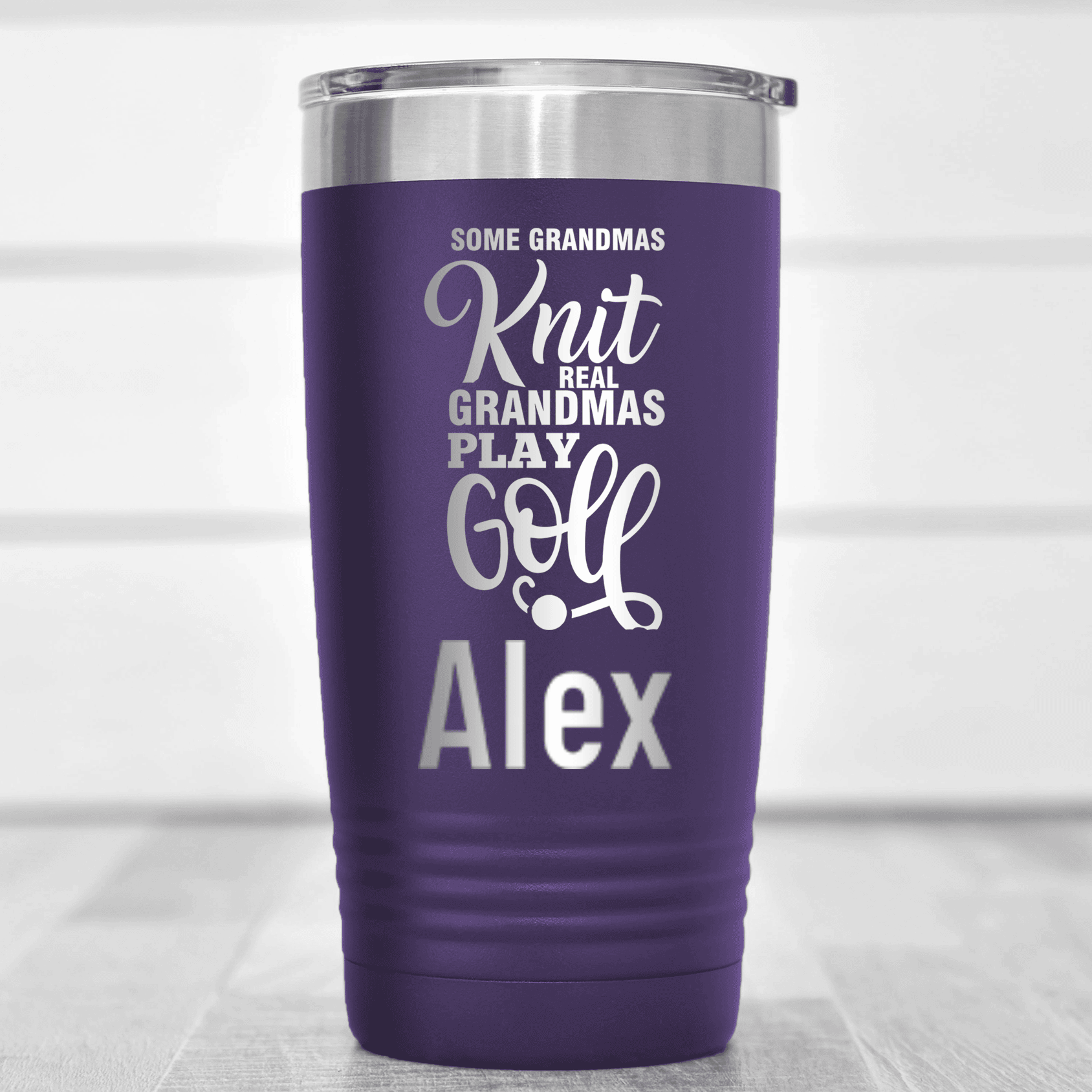 Purple Golf Gifts For Her Tumbler With Real Ladies Golf Design