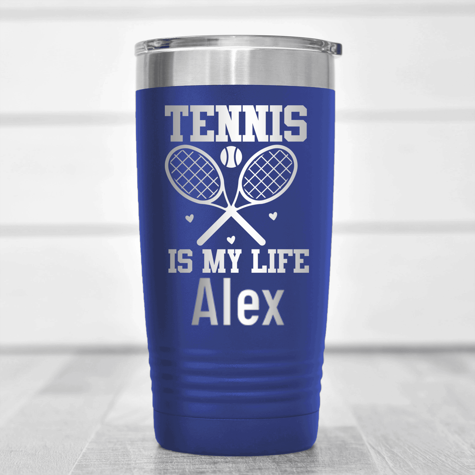 Blue Tennis For Her Tumbler With Rockin Tennis Life Design