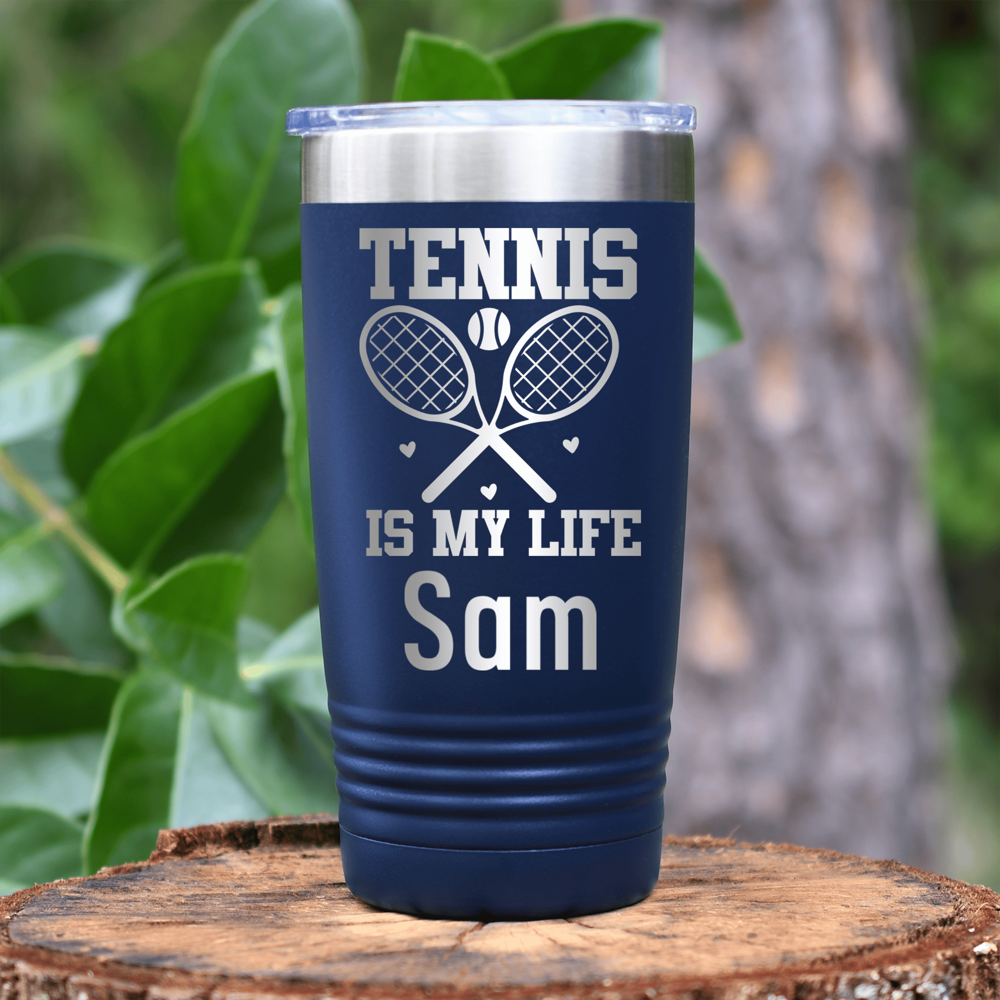 Navy Tennis For Her Tumbler With Rockin Tennis Life Design