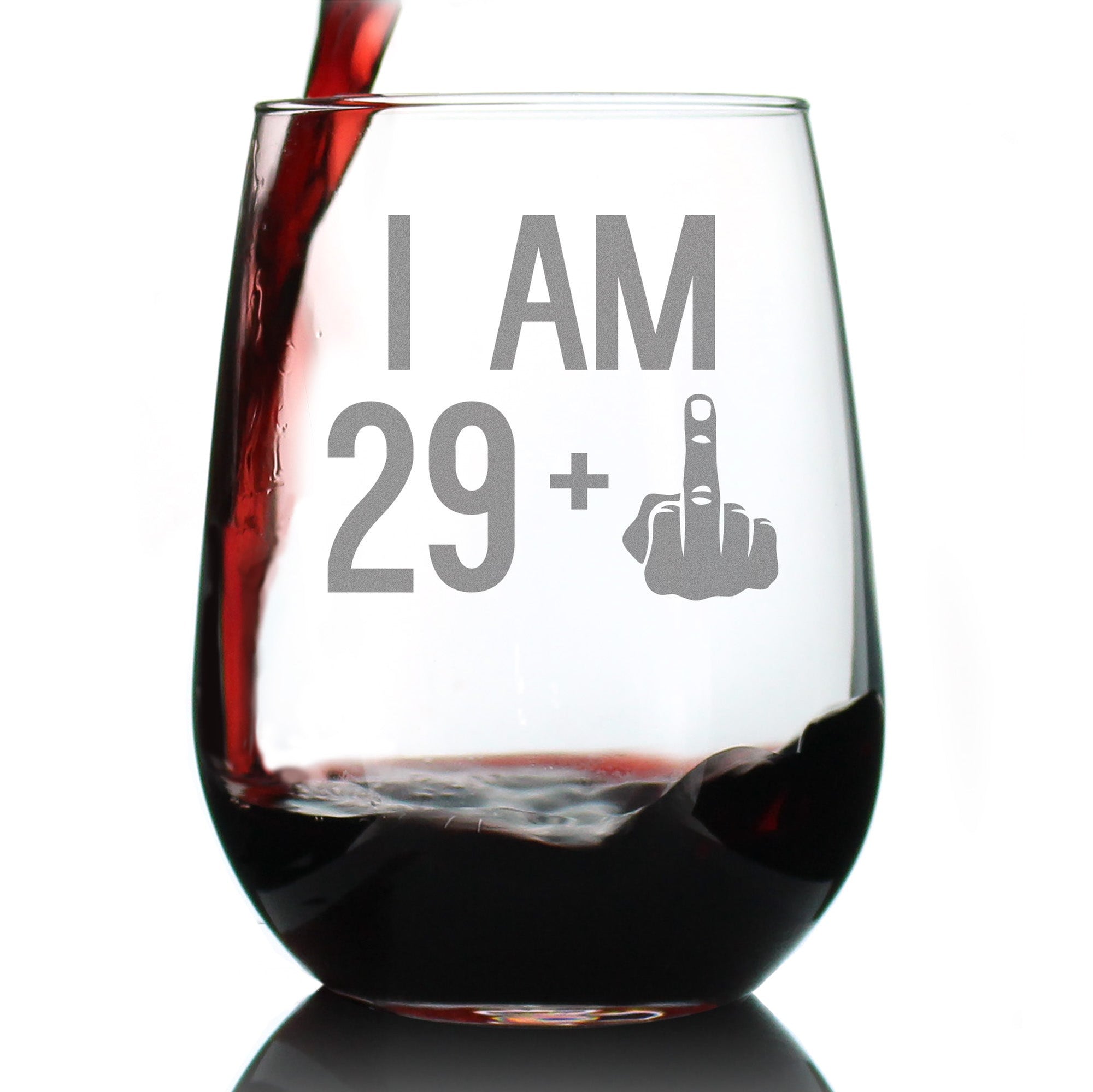 30th Birthday Stemless Wine Glass