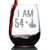 55th Birthday Stemless Wine Glass