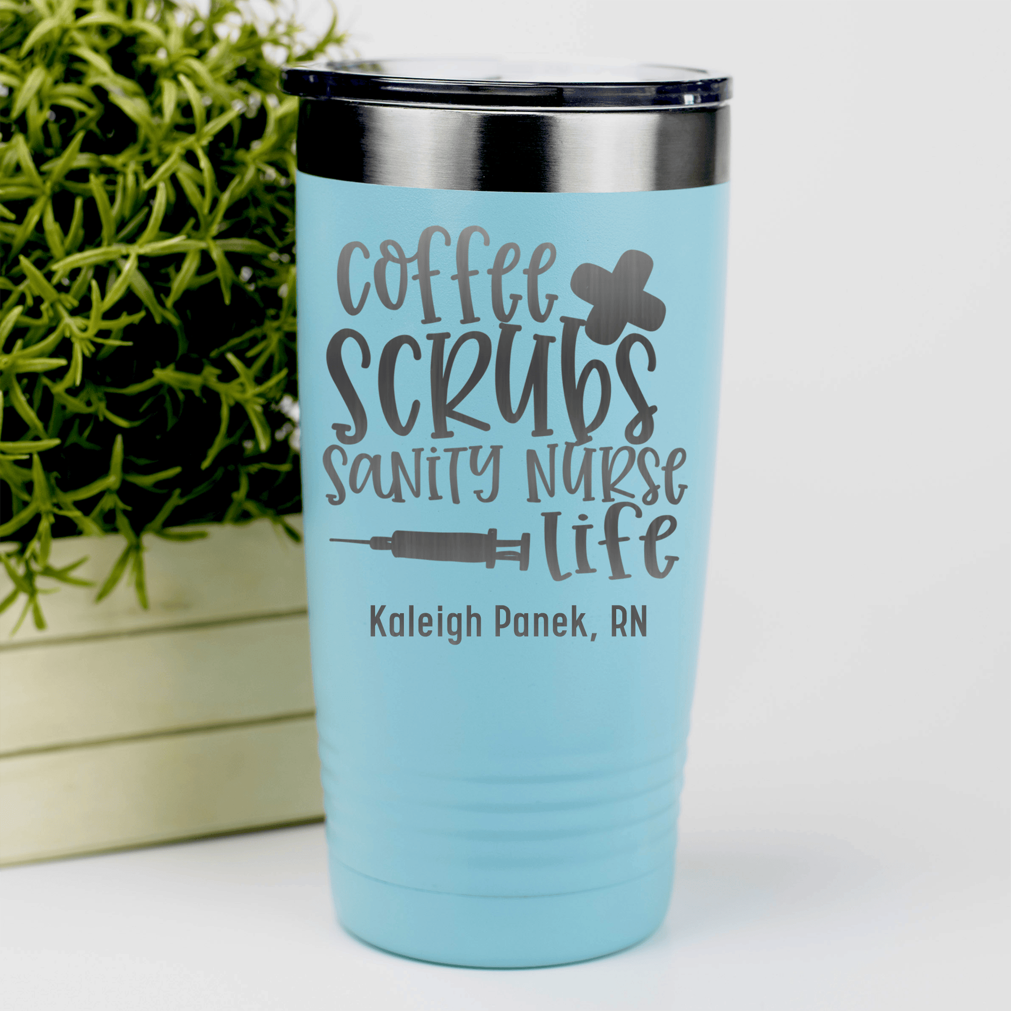 Teal Nurse Tumbler With Sanity Nurse Life Design