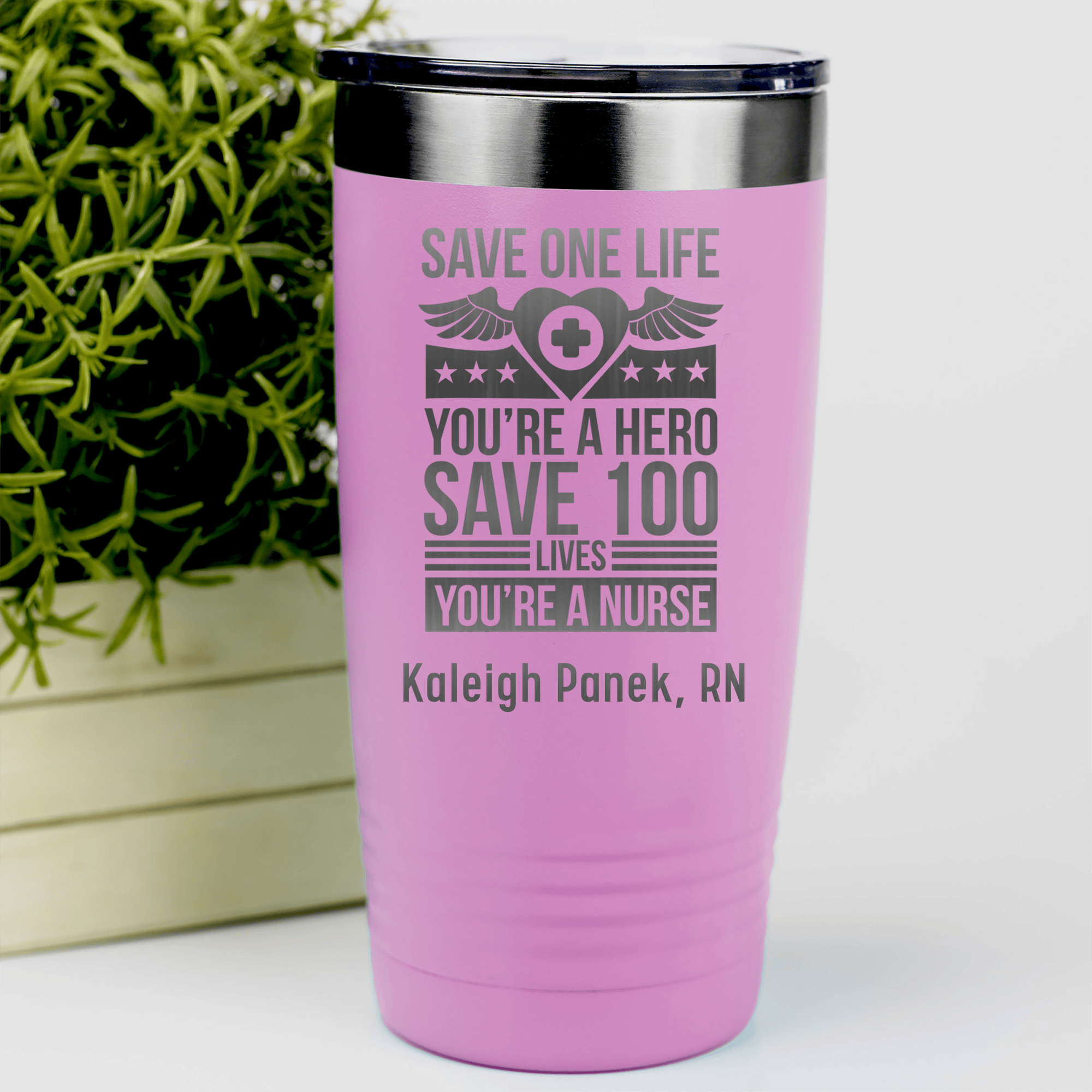 Pink Nurse Tumbler With Save 100 Lives Youre A Nurse Design