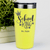 Yellow Teacher Tumbler With School King Design