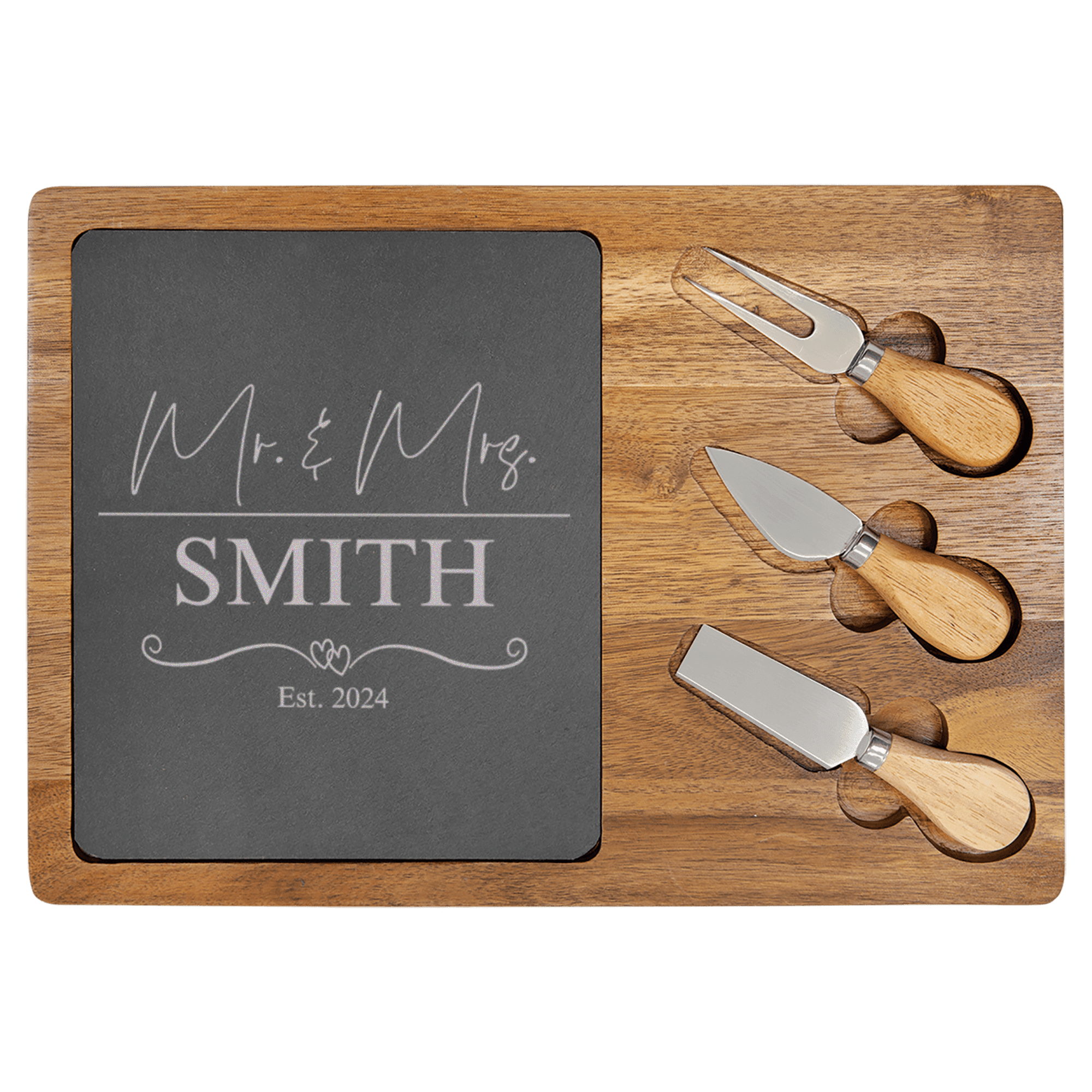 Shared Journey Wood Slate Serving Tray