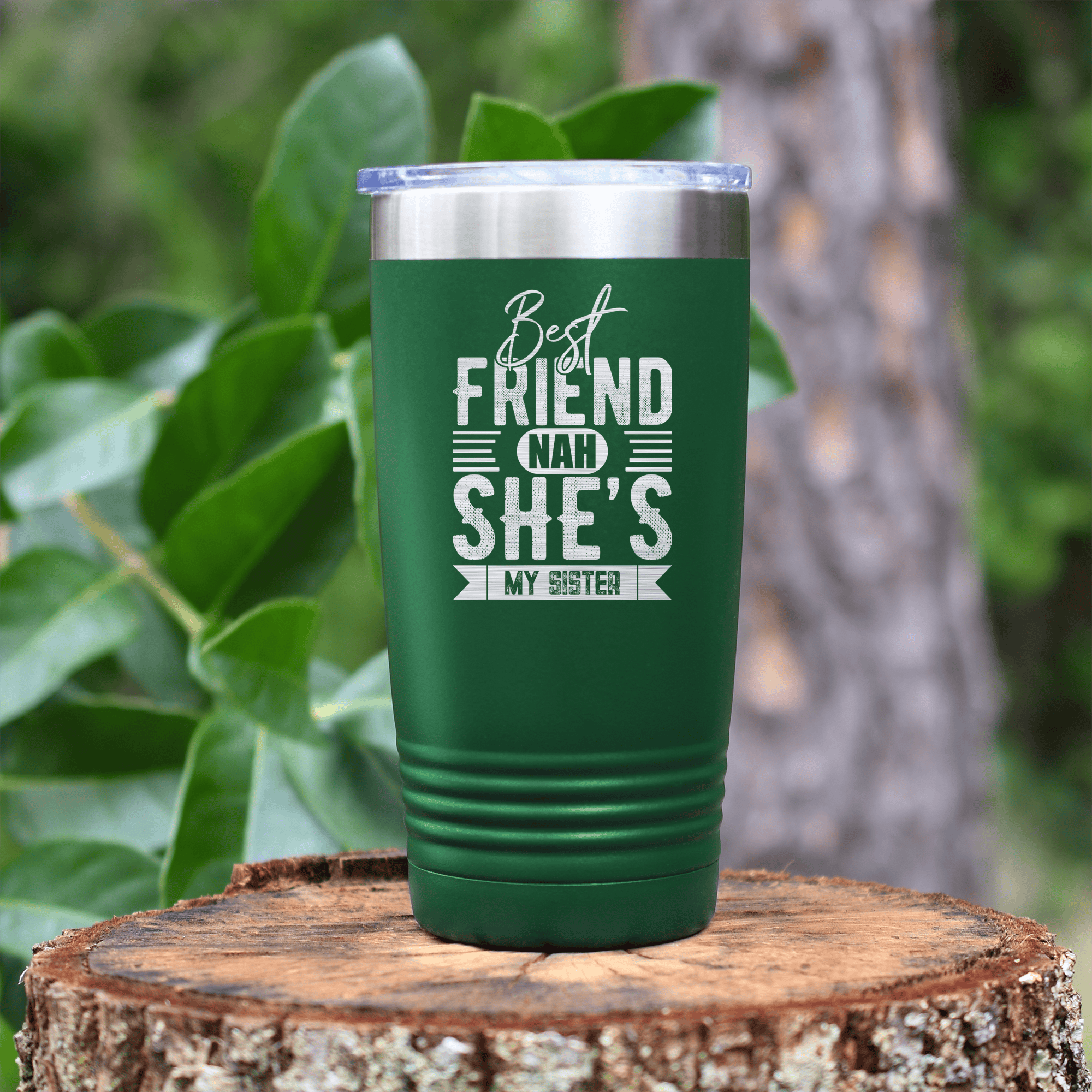 Green Best Friend tumbler Shes My Sister