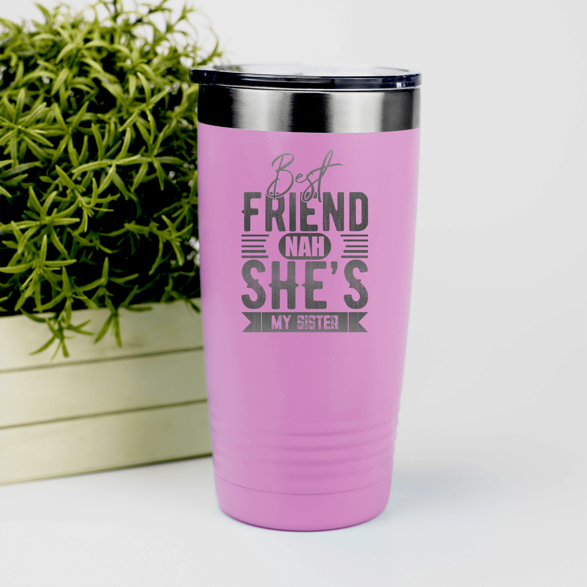 Pink Best Friend tumbler Shes My Sister