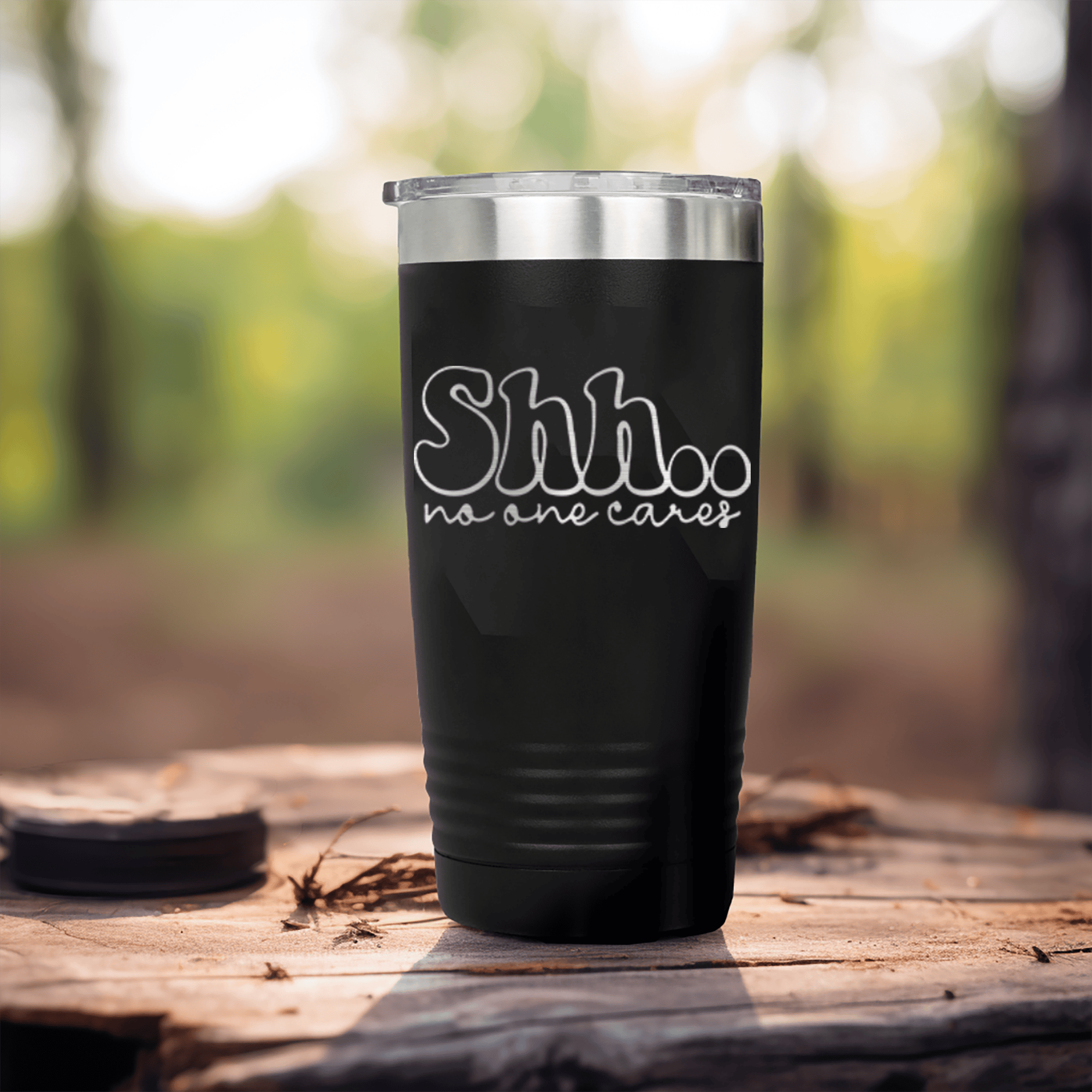 Black pickelball tumbler Shh