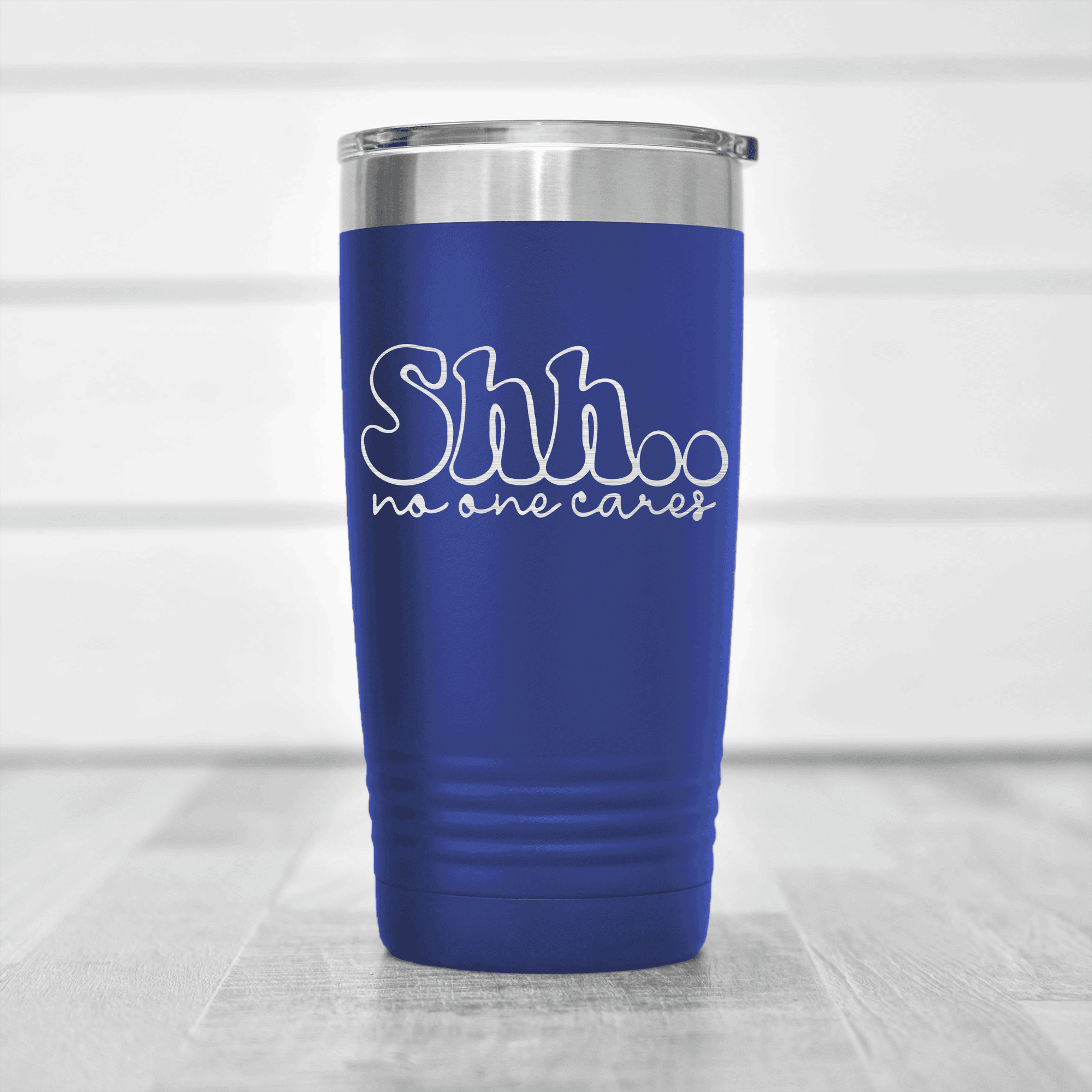 Blue pickelball tumbler Shh