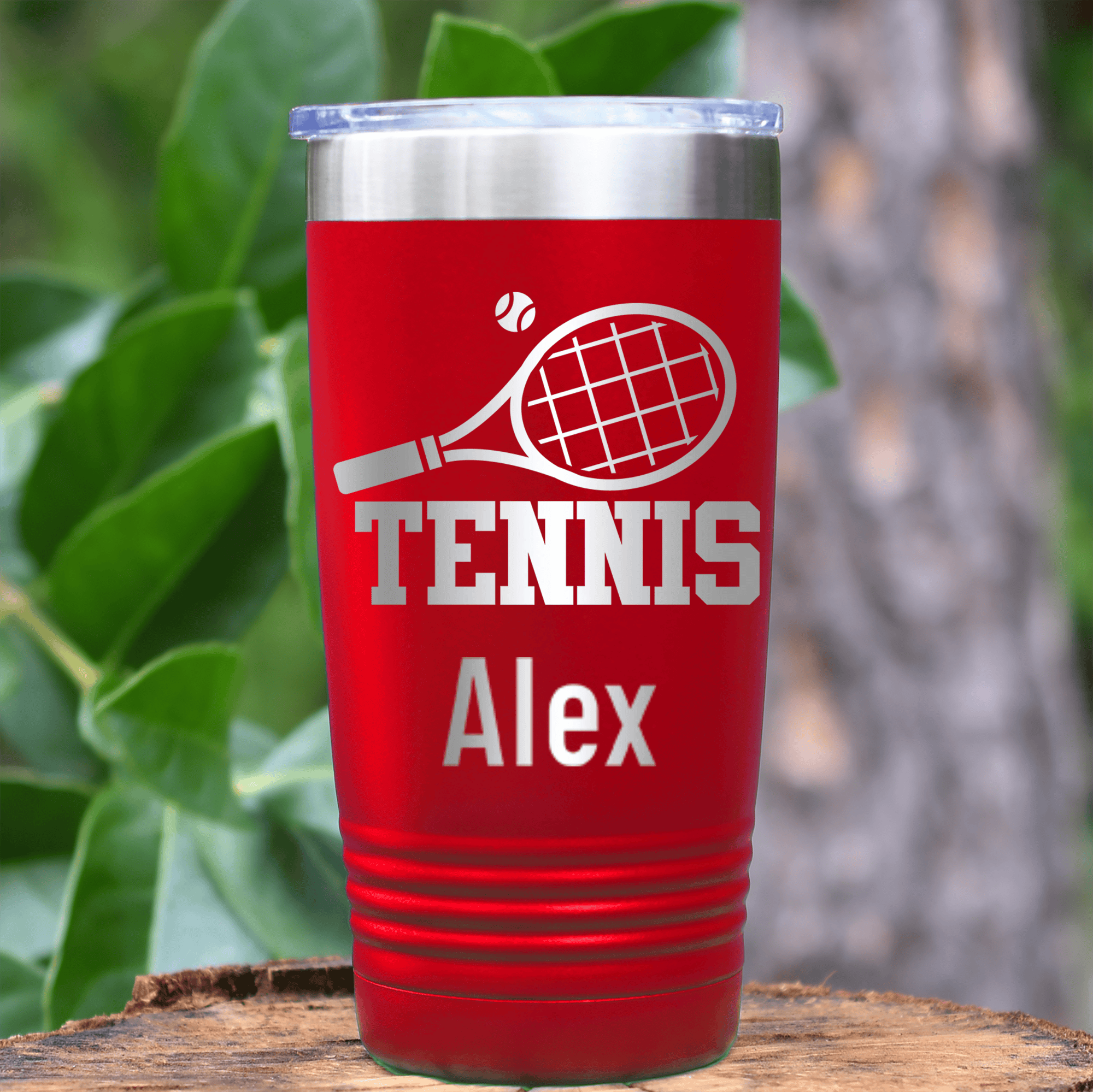 Red Tennis For Her Tumbler With Straight Ballin Tennis Design