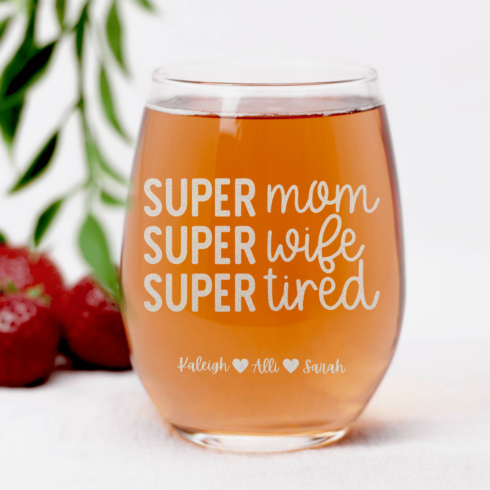 Super Wife Stemless Wine Glass