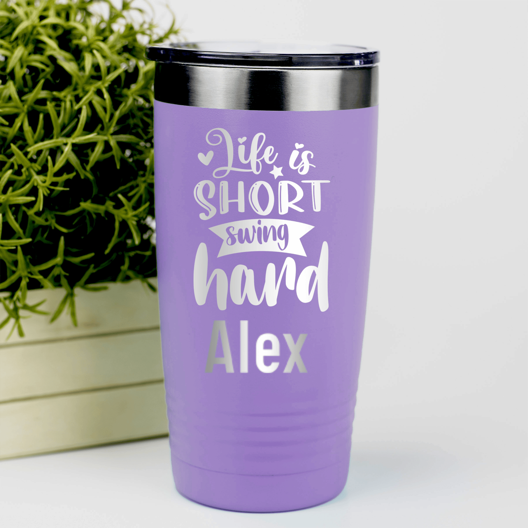 Light Purple Golf Gifts For Her Tumbler With Swing Hard Lifes Short Design