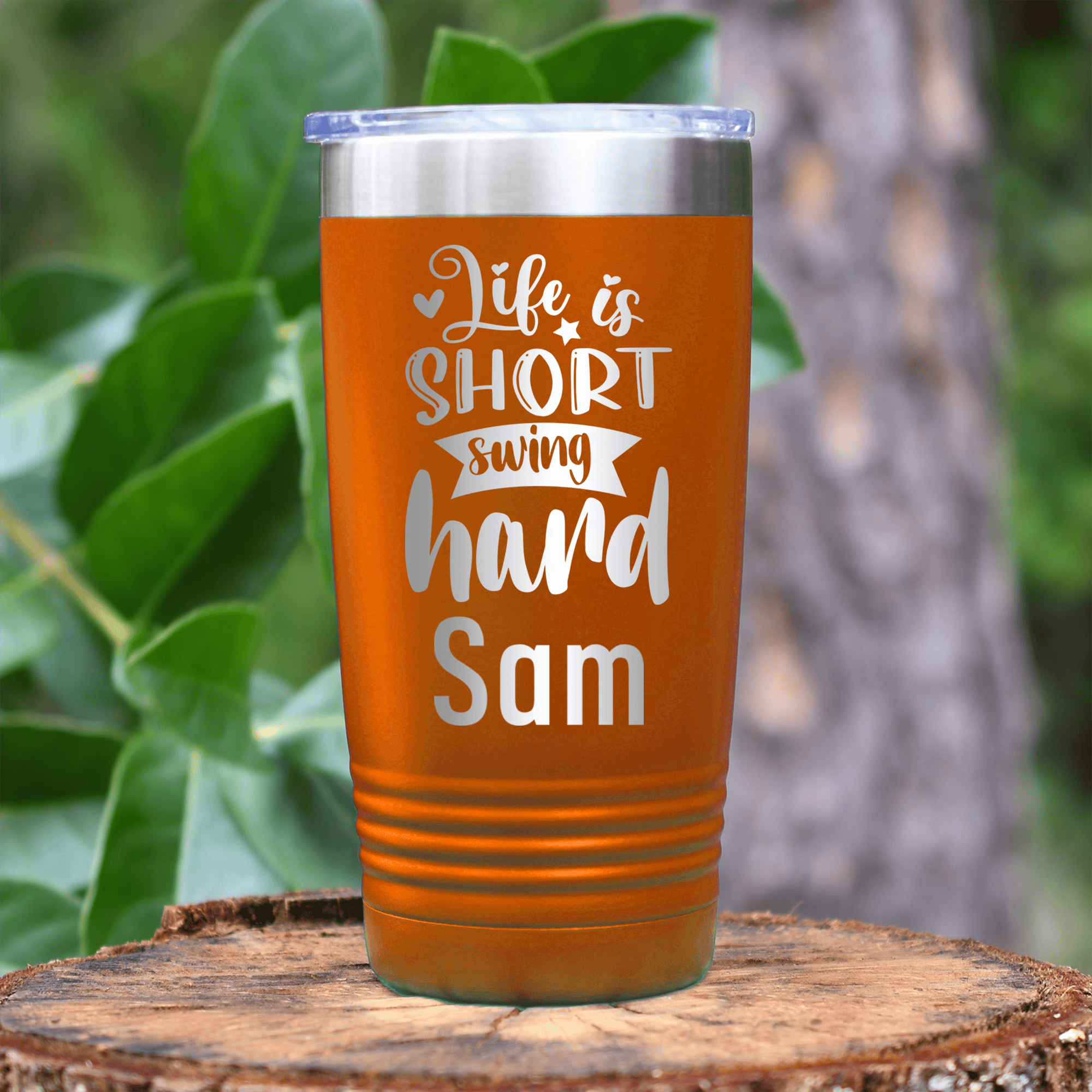 Orange Golf Gifts For Her Tumbler With Swing Hard Lifes Short Design