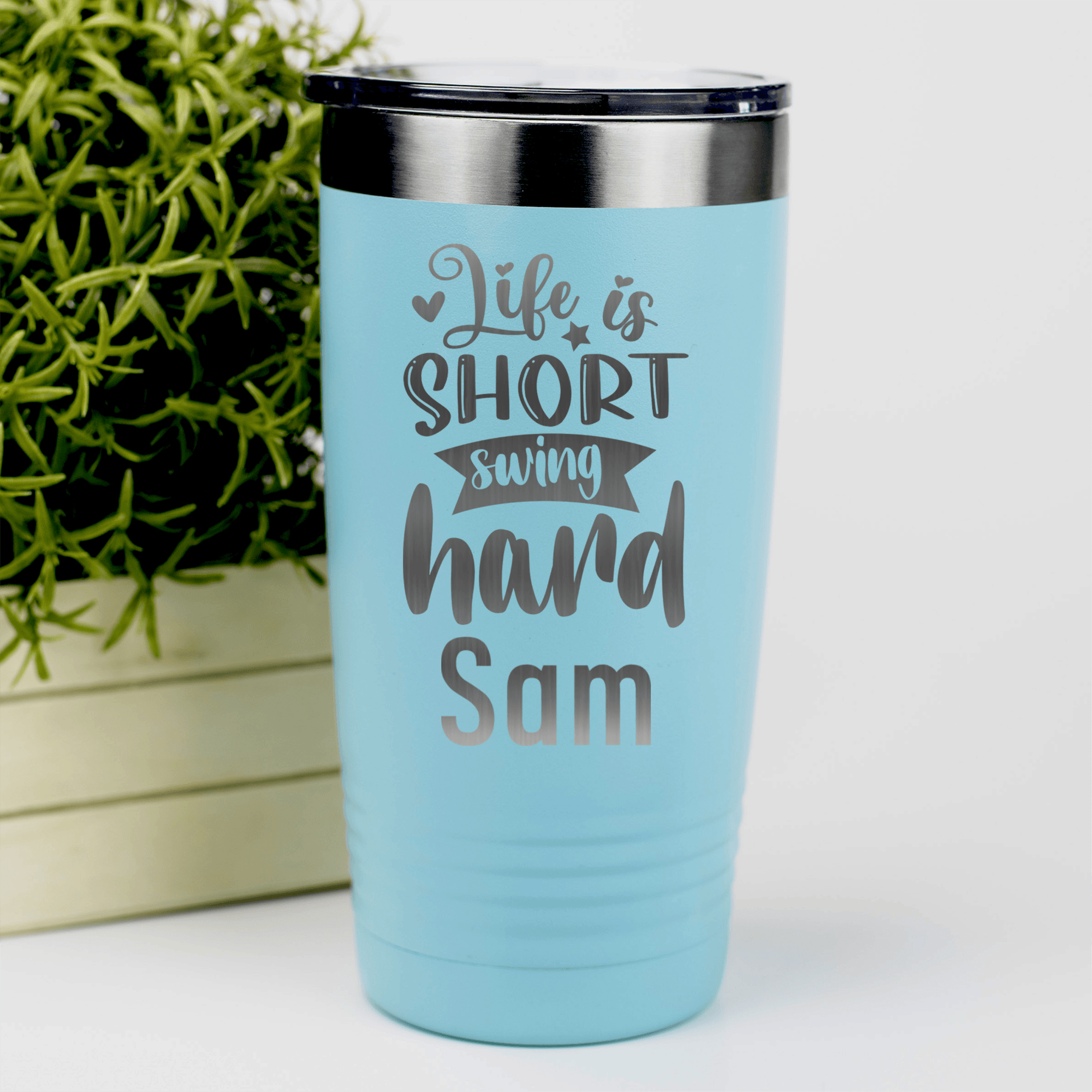 Teal Golf Gifts For Her Tumbler With Swing Hard Lifes Short Design