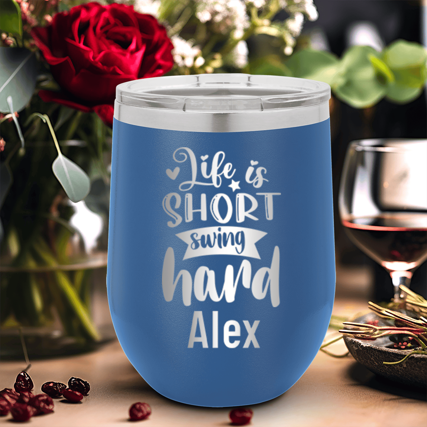 Swing Hard Lifes Short Wine Tumbler